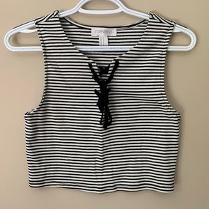 Striped crop top